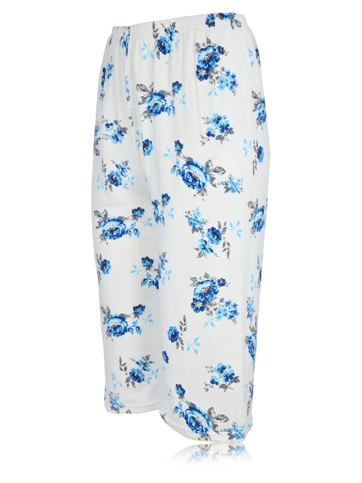 JEFFRICO Womens Capri Pajama Set 2 Piece Short Sleeve Top & Capri Pants  801C