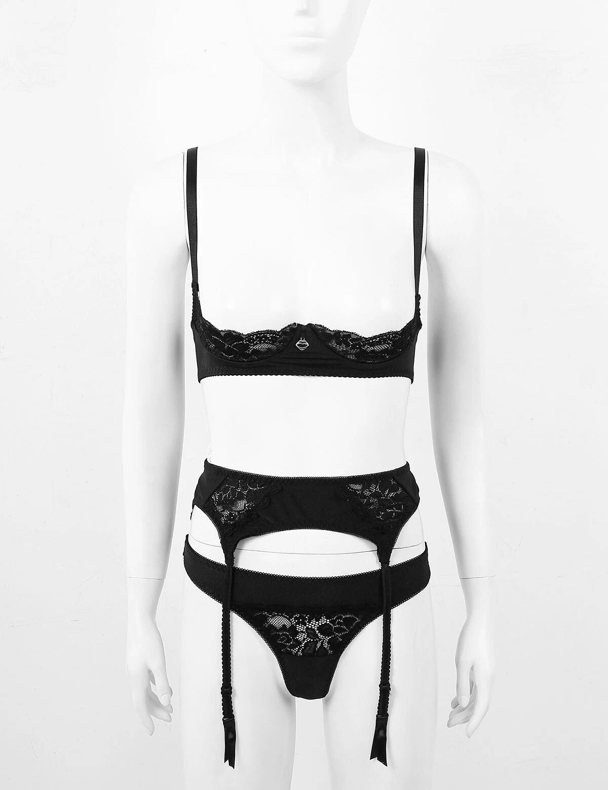 Women's G-string Sexy Lingerie Nightwear Lace Thong Bra Set Underwear Babydoll