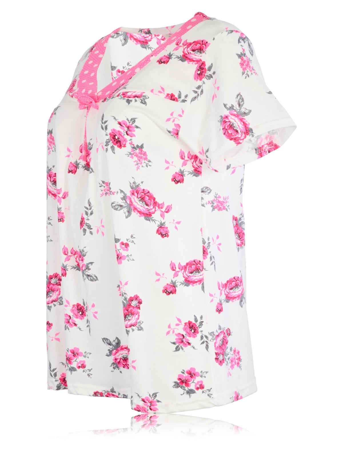 JEFFRICO Womens Capri Pajama Set 2 Piece Short Sleeve Top & Capri Pants  801C