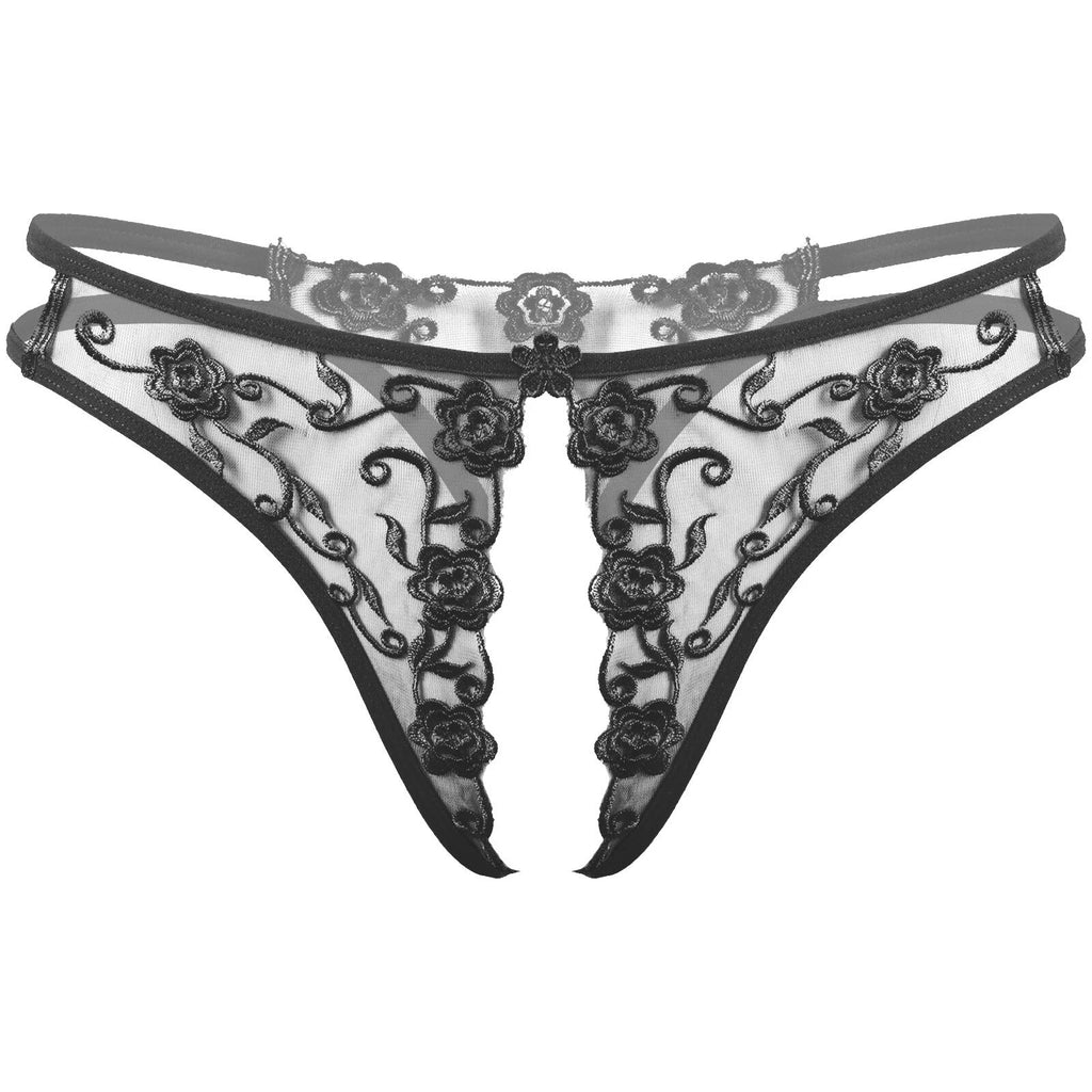 Womens Underwear Shiny Thong Crop Top Lingerie Lace-up Nightwear 4-piece Bra