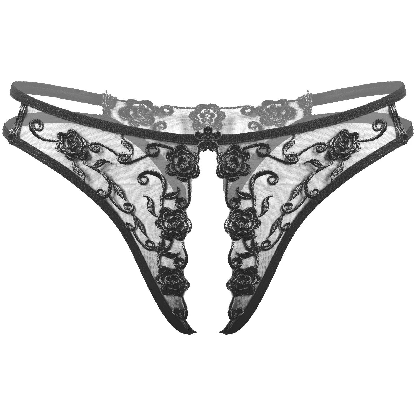 Womens Underwear Shiny Thong Crop Top Lingerie Lace-up Nightwear 4-piece Bra