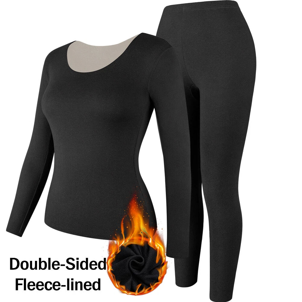 Conjunto Ropa Interior Térmica Clima Frío Para Mujer Ultrasuave Ropa Long Johns