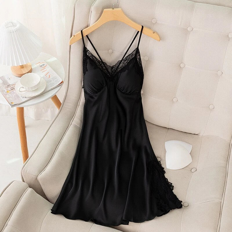 2023  Women's robe pajama set sexy lace suspender pajama dress bathrobe