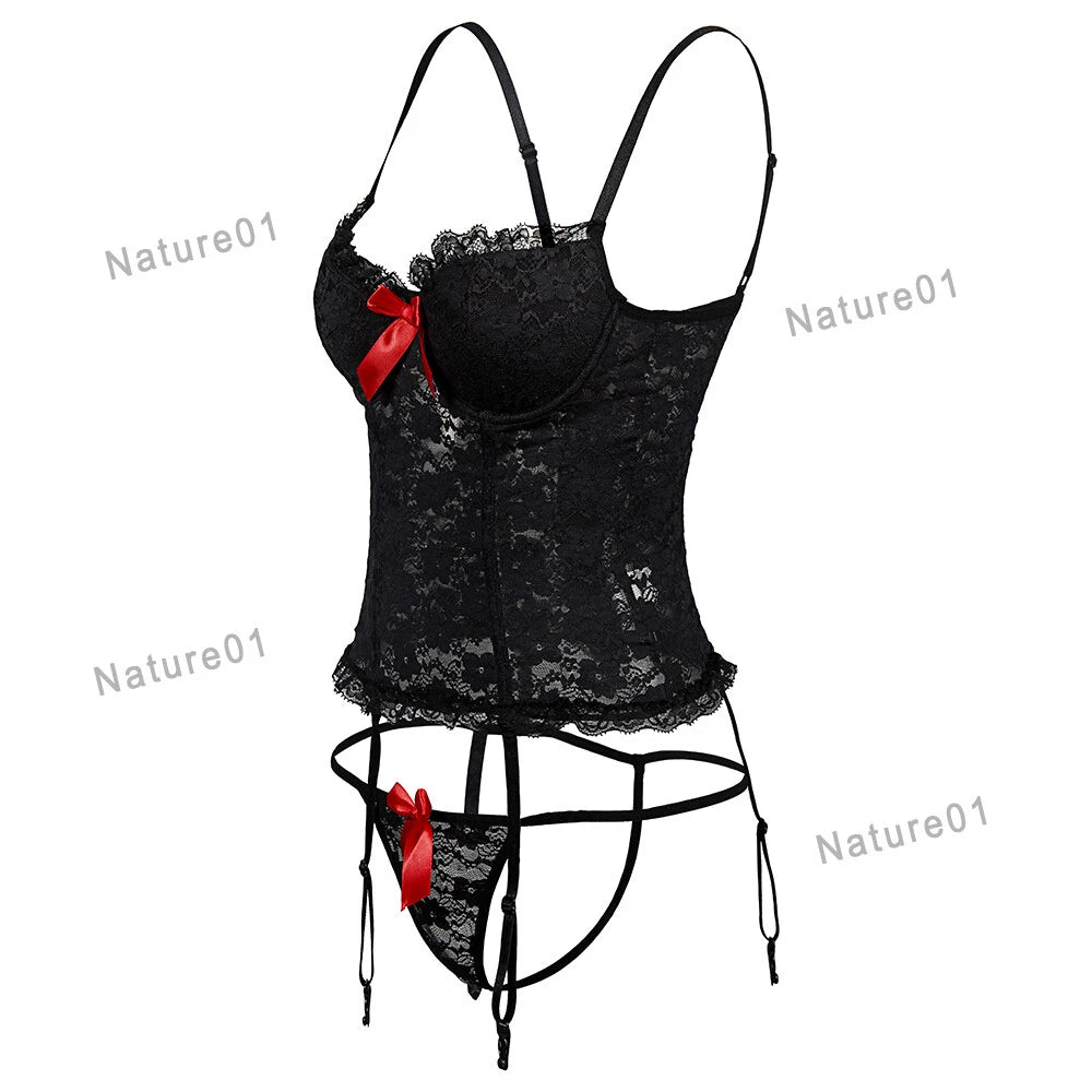 Women's Sexy Lingerie Sleepwear Underwear Lace Nightwear Dress G-String Babydoll