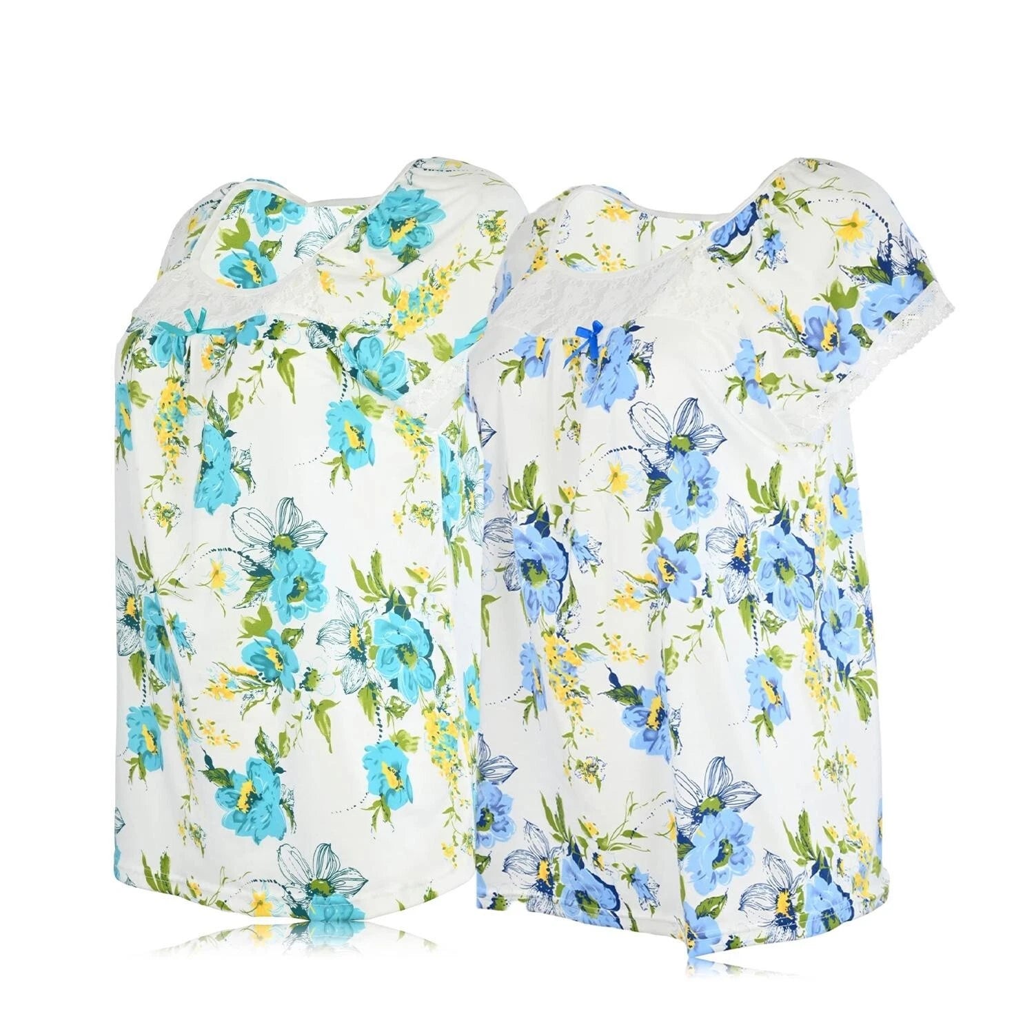 JEFFRICO Womens 2 Pack Capri Set Sleepwear Soft Pajamas Sleep Nightshirts 804C