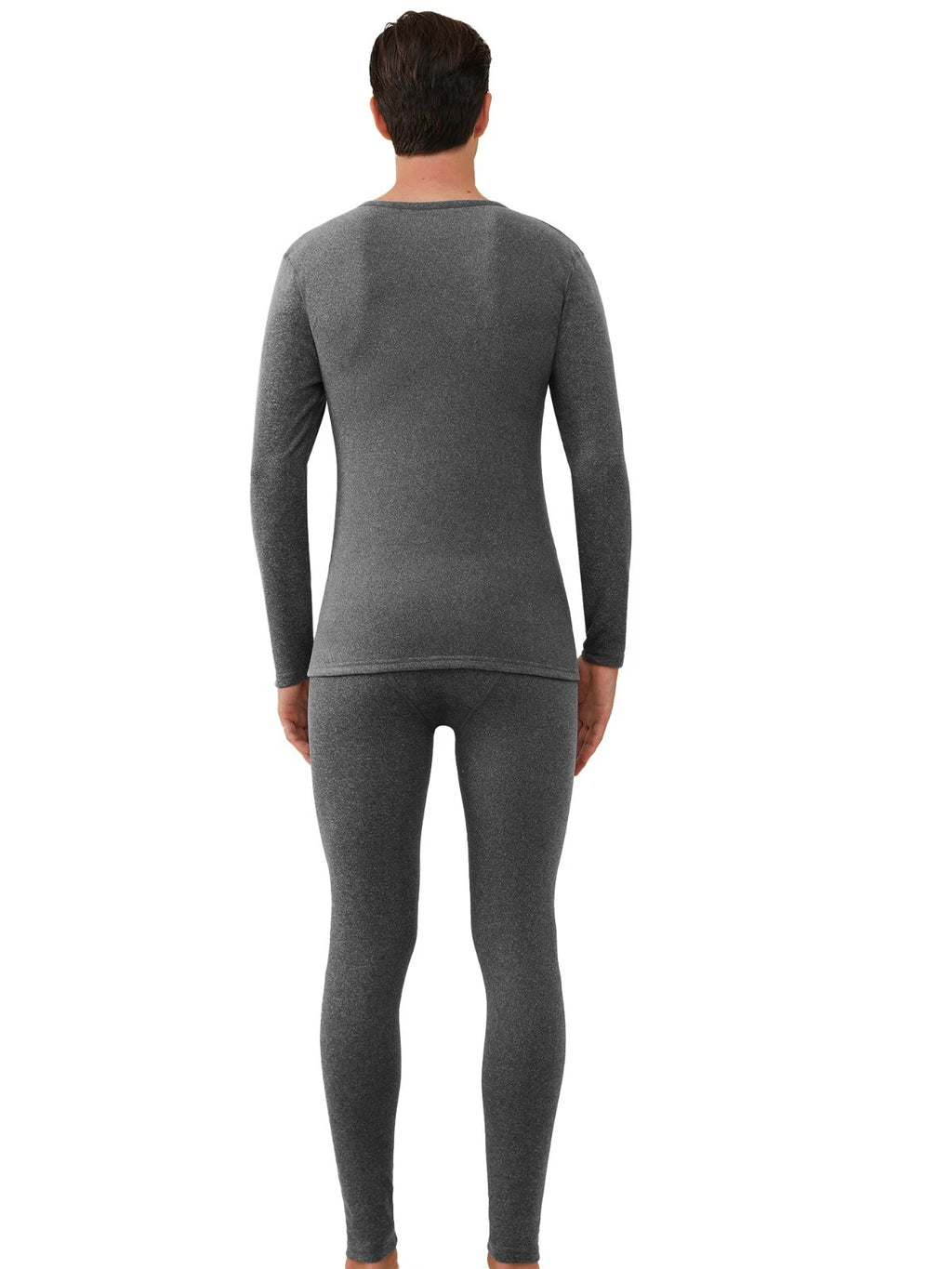 Men's Cashmere & Silk Lined Thermal Pajama Set Soft Underwear Set Long Johns