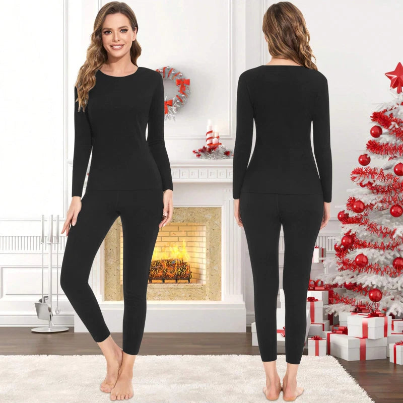 Conjunto Ropa Interior Térmica Clima Frío Para Mujer Ultrasuave Ropa Long Johns