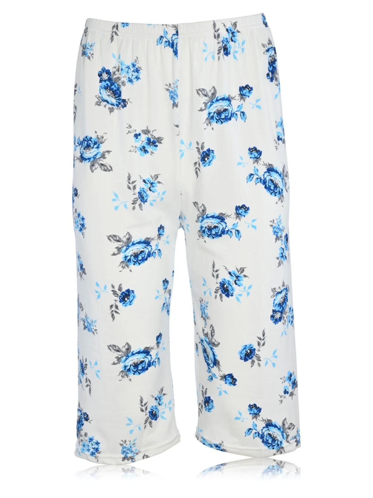 JEFFRICO Womens Capri Pajama Set 2 Piece Short Sleeve Top & Capri Pants  801C