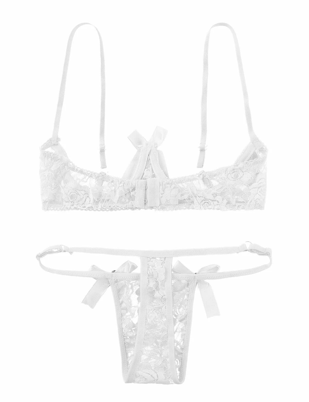 Women's G-string Sexy Lingerie Nightwear Lace Thong Bra Set Underwear Babydoll