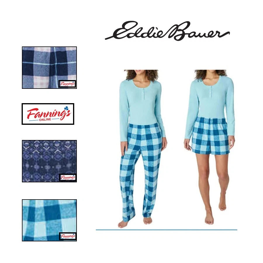 Eddie Bauer Ladies' 3-Piece Waffle Textured Fleece Pajama Set A34