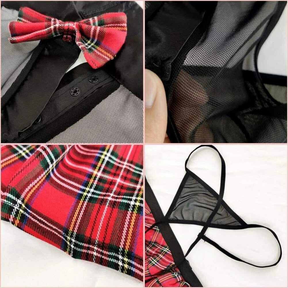 Halloween Underwear Women Sexy Cosplay Female Students Mini-skirt Tank Top US