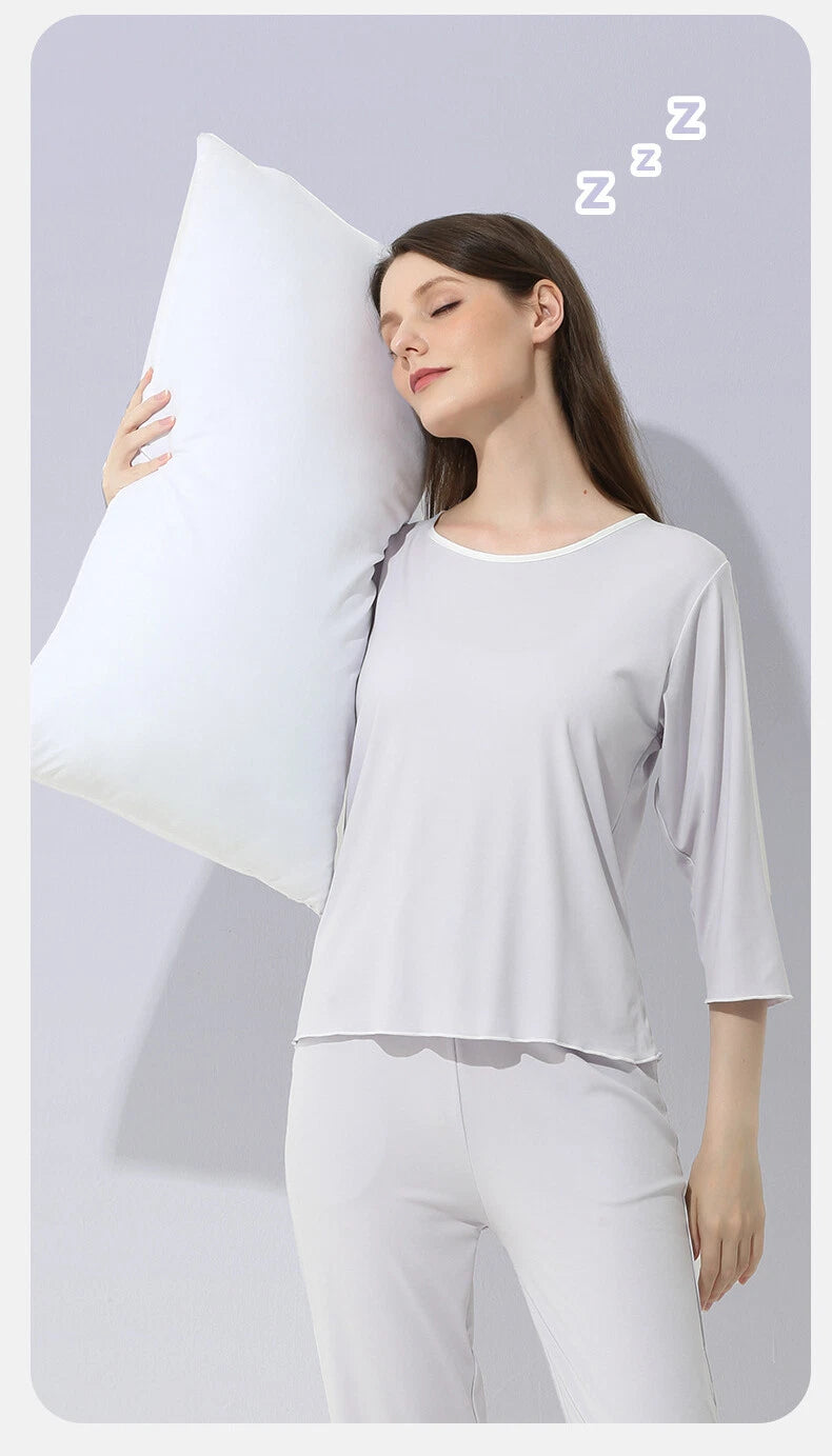 High Quality Autumn Women's Solid Color Casual Sleeve Pants Leisure Home Wear