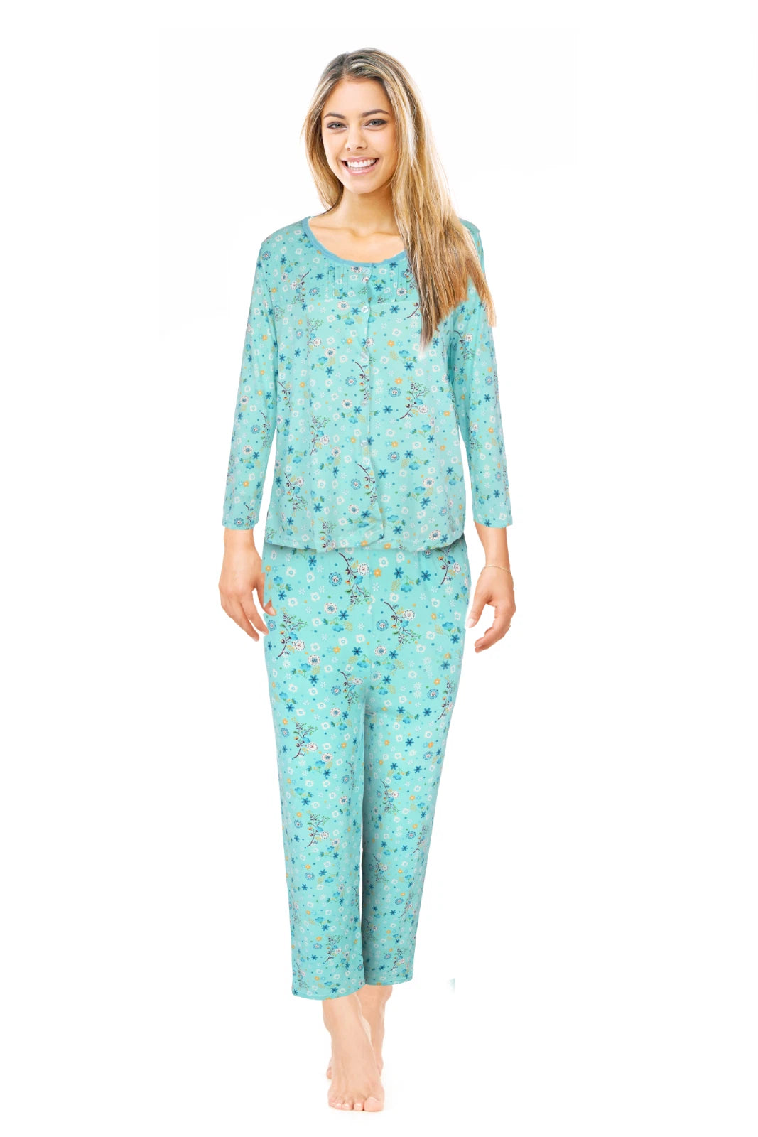 Womens Pajamas For Women Long Sleeve Pajamas Set Sleepwear  M L XL XXL NWT 6017P