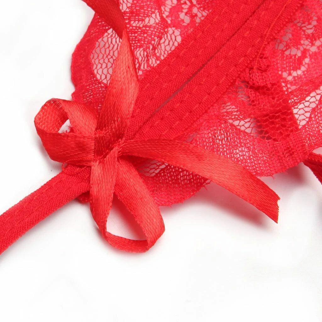 Sexy Lingerie Lace Bra G-string Thong Set Babydoll Sleepwear Underwear Nightwear