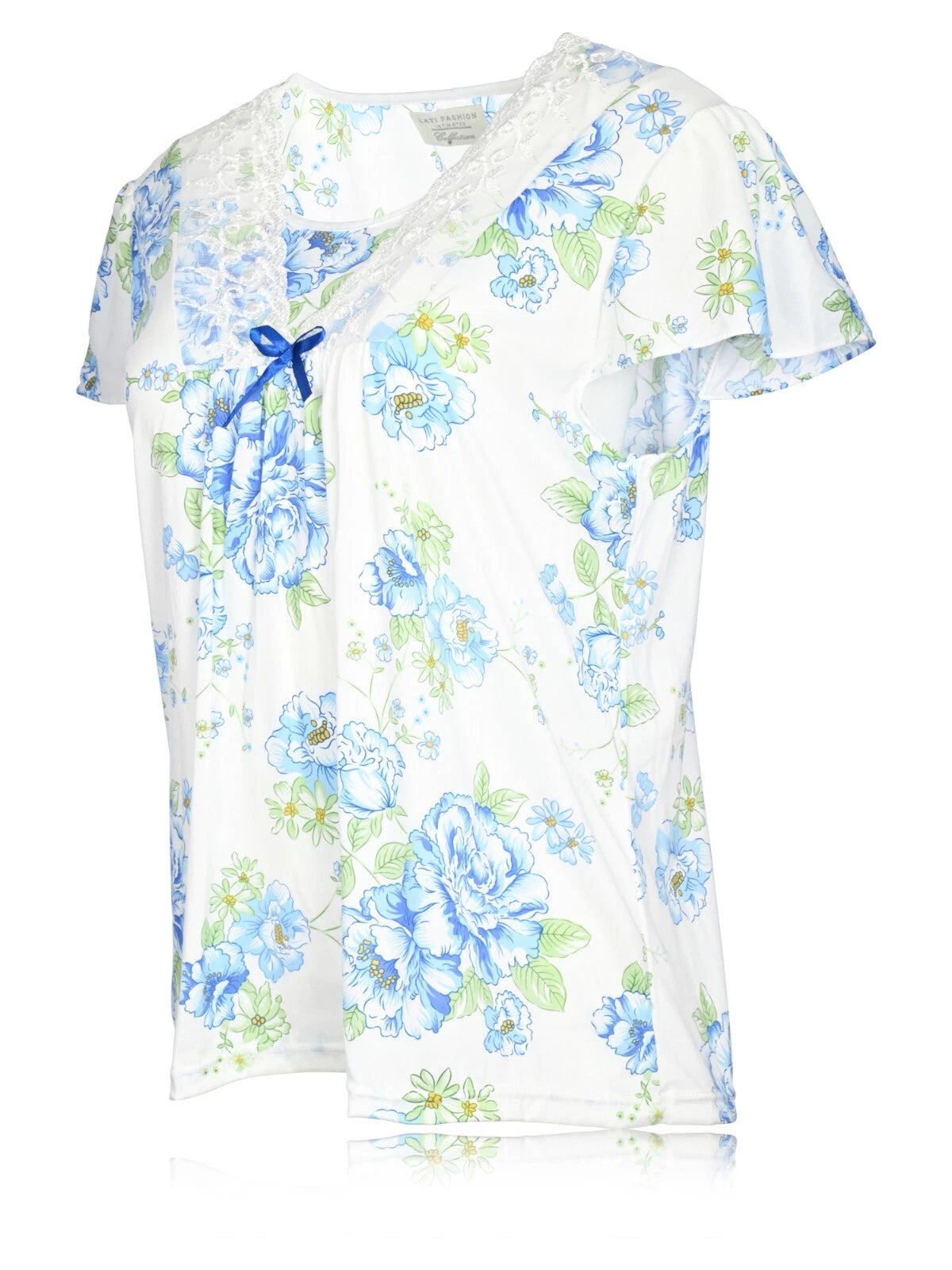 JEFFRICO Womens Capri Pajama Set 2 Piece Short Sleeve Top & Capri Pants 812C