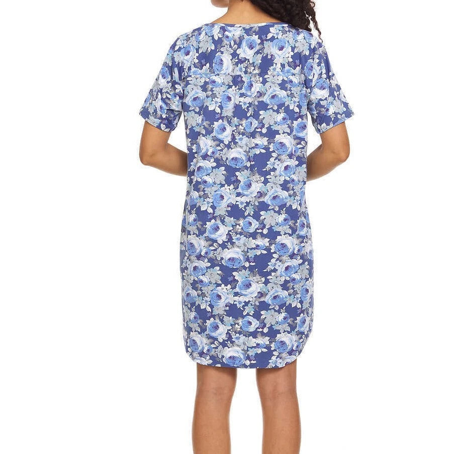 Flora Nikrooz Women's 3 Piece Pajama Set Sleep Dress Tee and Pants Sizes S M