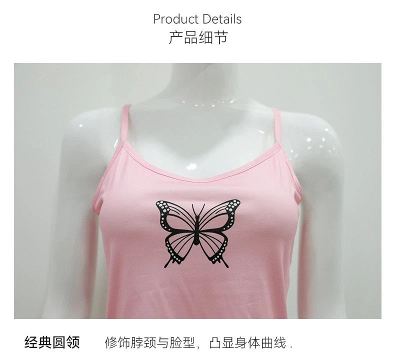 Sexy Women's Summer Suspender Shorts Pajama Set