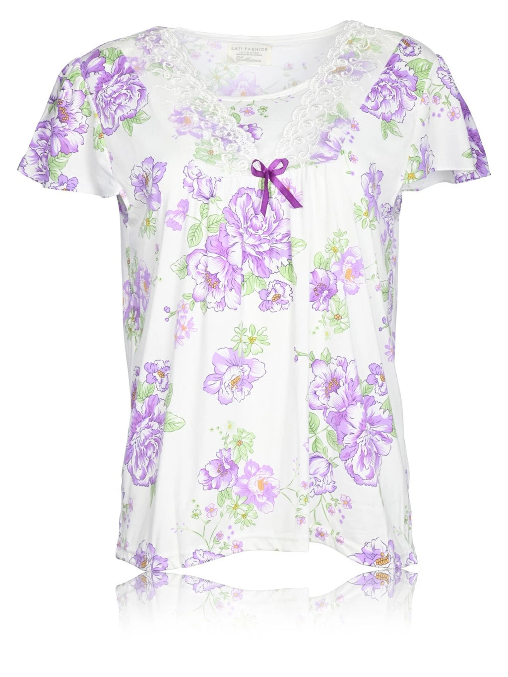 JEFFRICO Womens Capri Pajama Set 2 Piece Short Sleeve Top & Capri Pants 812C