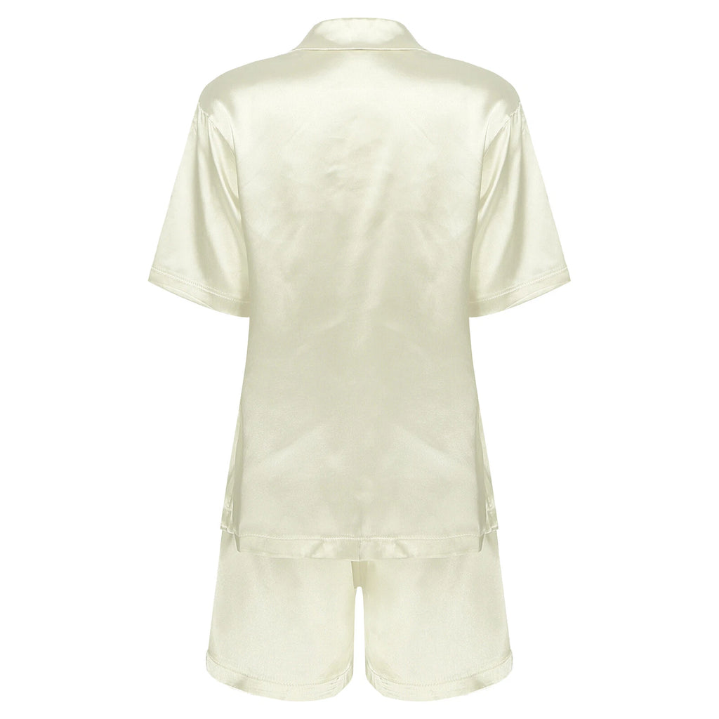 Women Nightwear Casual Pajamas Set Soft Sleepwear Ice Cool Homewear Summer