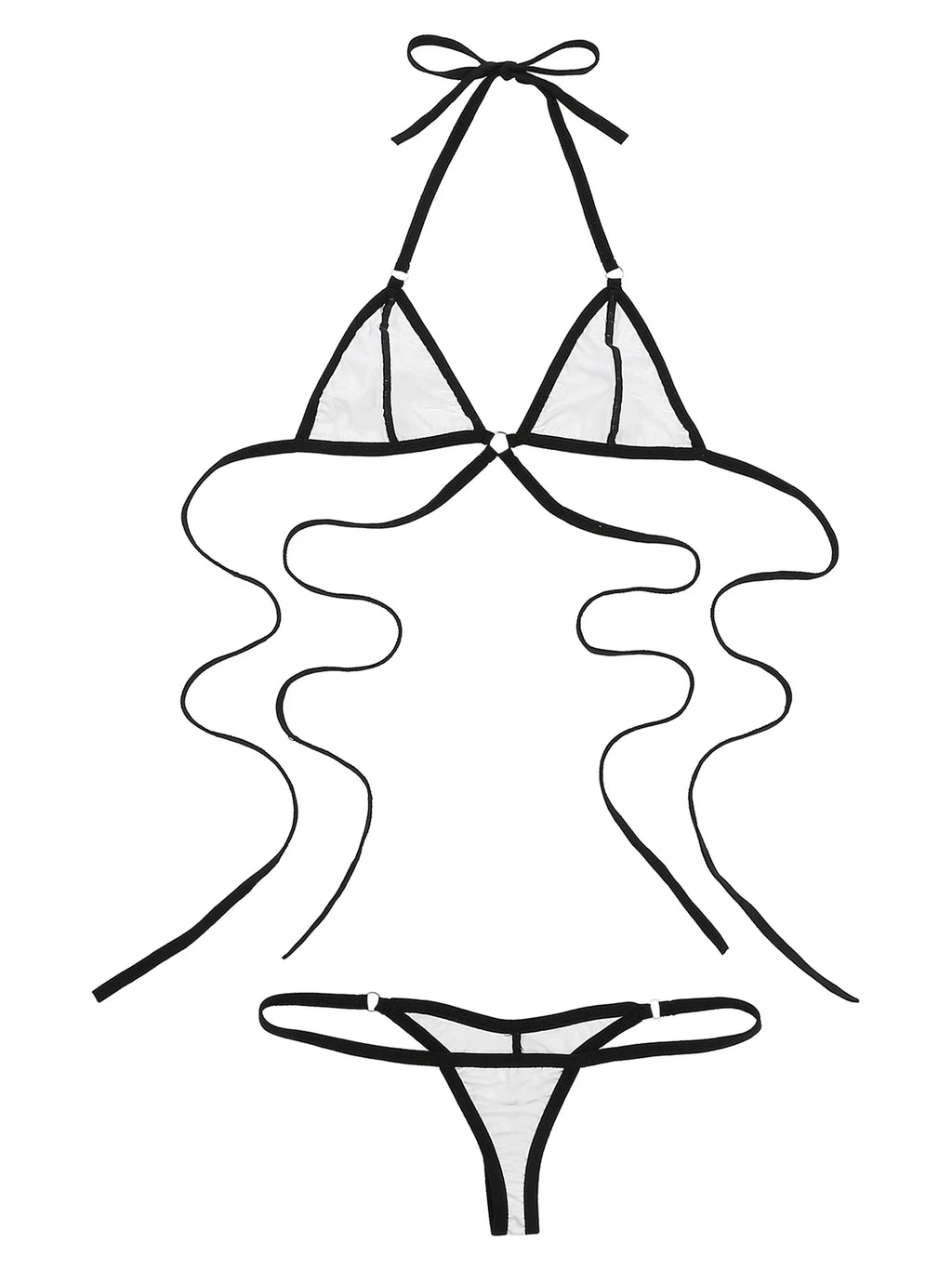 Women's Floral Lace Lingerie Bra Set Crotchless Thong G-string Cupless Bralette