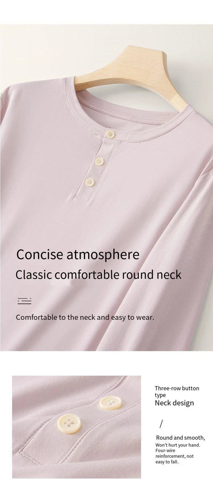 Women's Pajamas Set Long Sleeve Anti Bacterial Dust Mite Resistant Fits New Style-