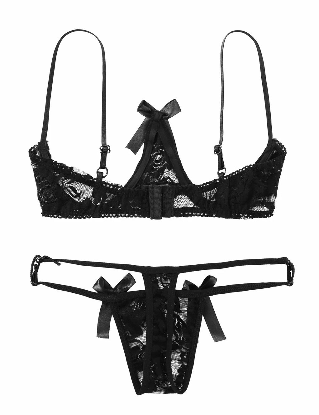 Women's G-string Sexy Lingerie Nightwear Lace Thong Bra Set Underwear Babydoll