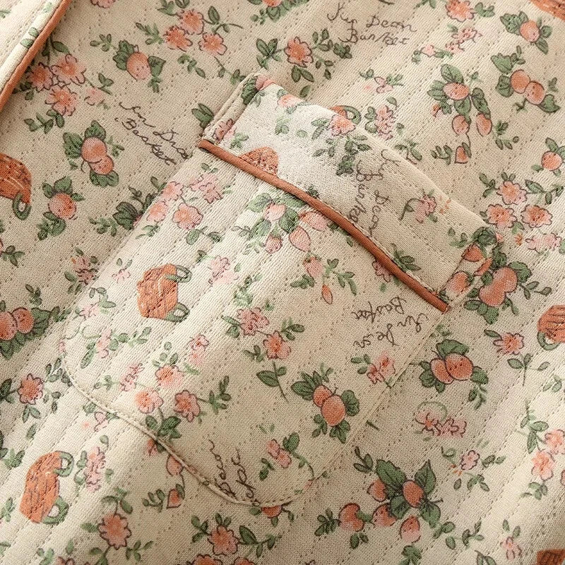 2023 Women's Pajamas Suit Cardigan Winter Pyjamas Sets Home Clothes Sleepwear