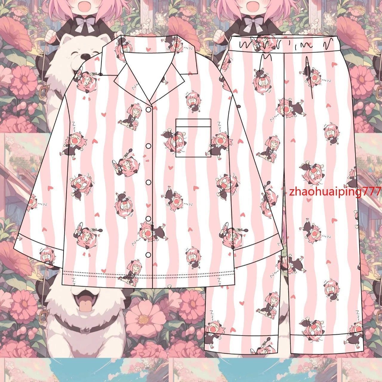 SPY×FAMILY Anya Forger Anime Long sleeves trousers Leisure Wear Pajamas