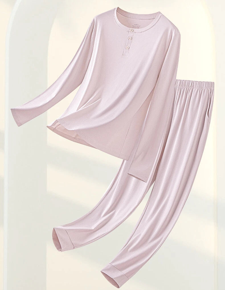 Women's Pajamas Set Long Sleeve Anti Bacterial Dust Mite Resistant Fits New Style-