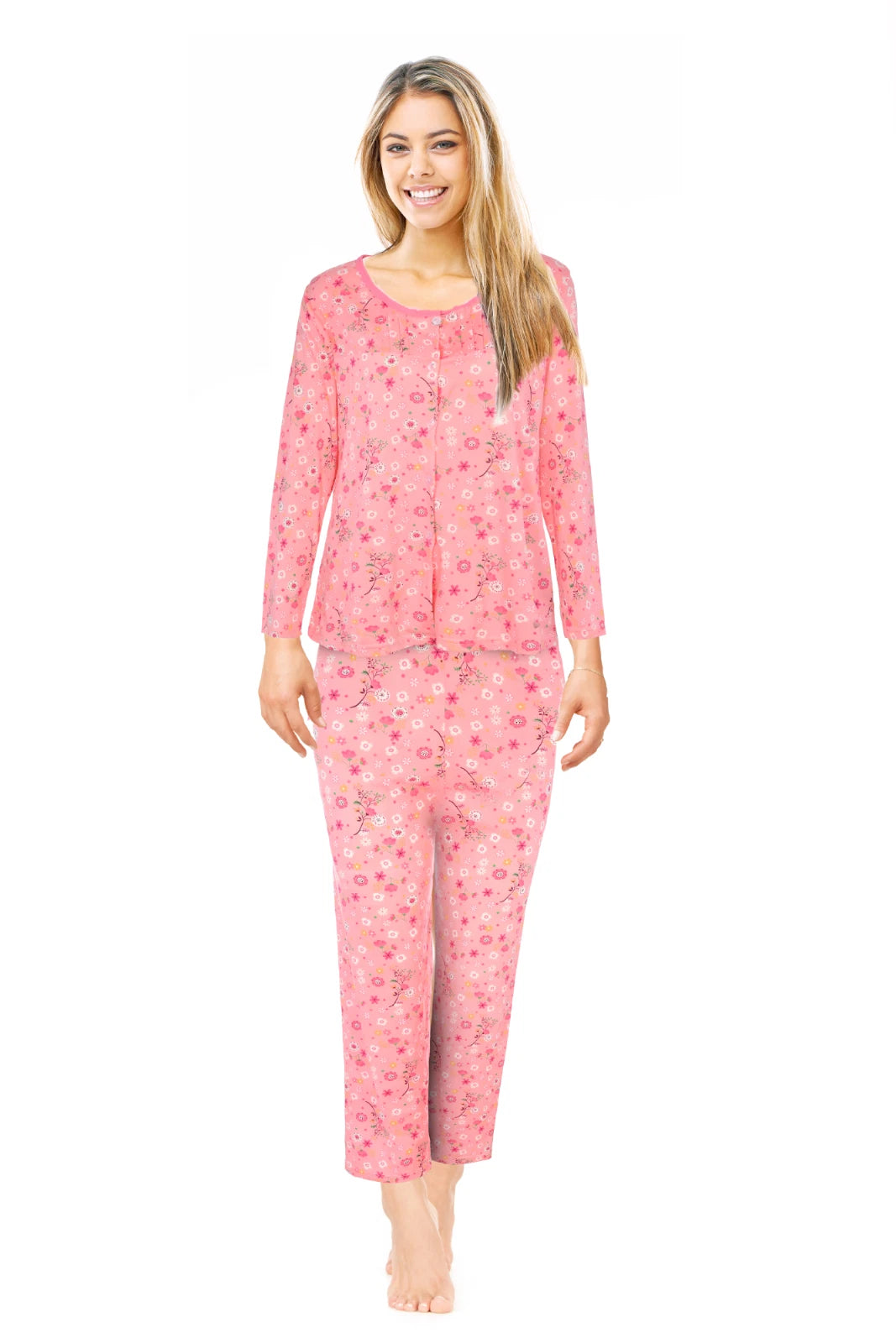 Womens Pajamas For Women Long Sleeve Pajamas Set Sleepwear  M L XL XXL NWT 6017P