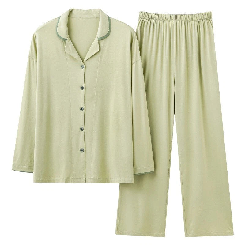 Women's Pajamas Antibacterial Dust Mite Resistant Solid Color Homewear Pajamas-