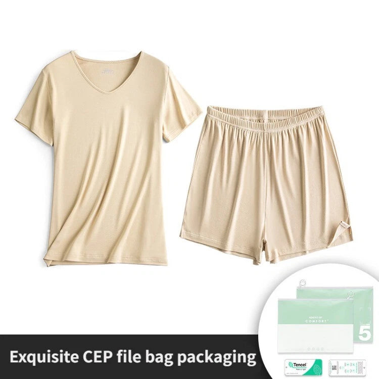 Women's Pajama Set Simple Casual Summer Comfortable Breathable Short Sleeve