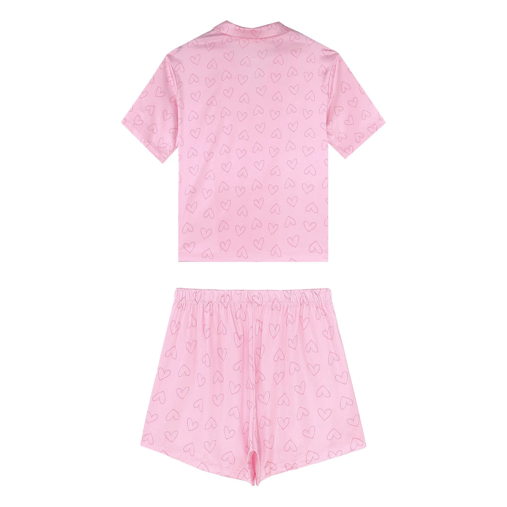 Women Nightwear Ice Cool Pajamas Set Silky Satin Sleepwear Soft Homewear Pants