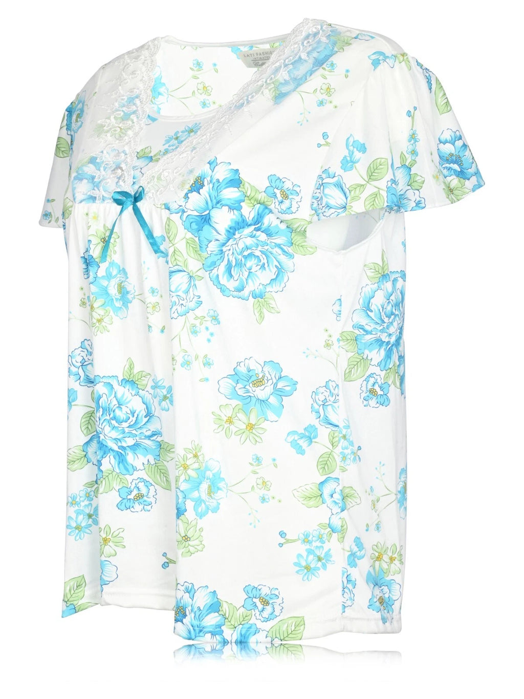 JEFFRICO Womens Capri Pajama Set 2 Piece Short Sleeve Top & Capri Pants 812C