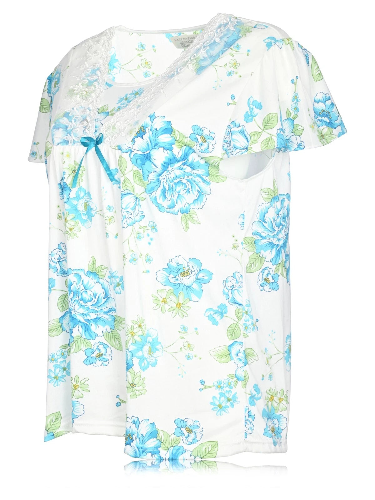 JEFFRICO Womens Capri Pajama Set 2 Piece Short Sleeve Top & Capri Pants 812C