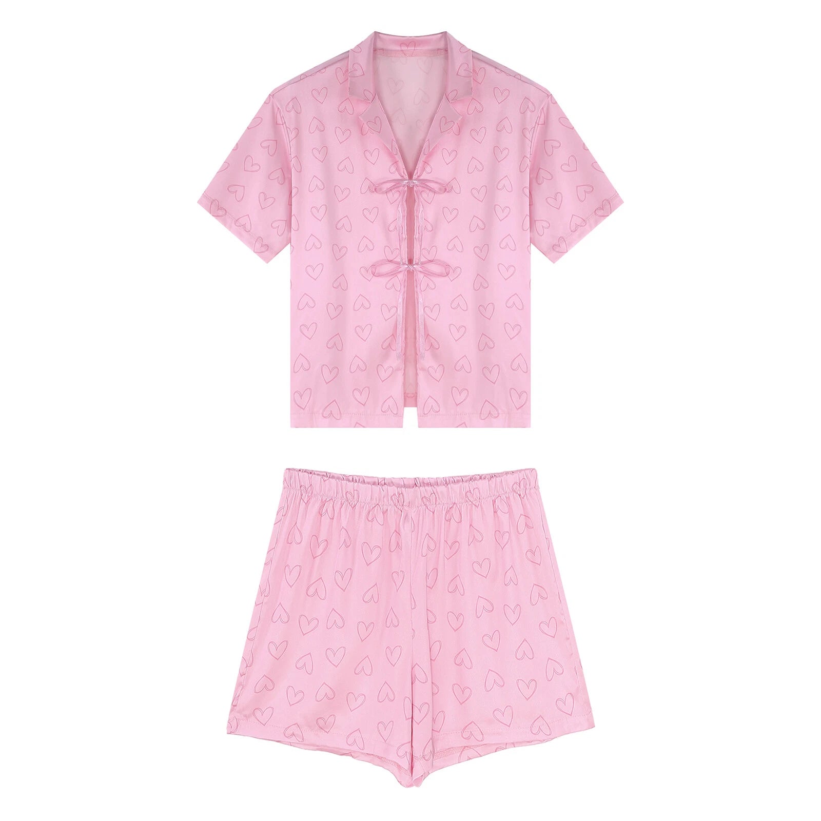 Women Nightwear Casual Pajamas Set Soft Sleepwear Ice Cool Homewear Summer