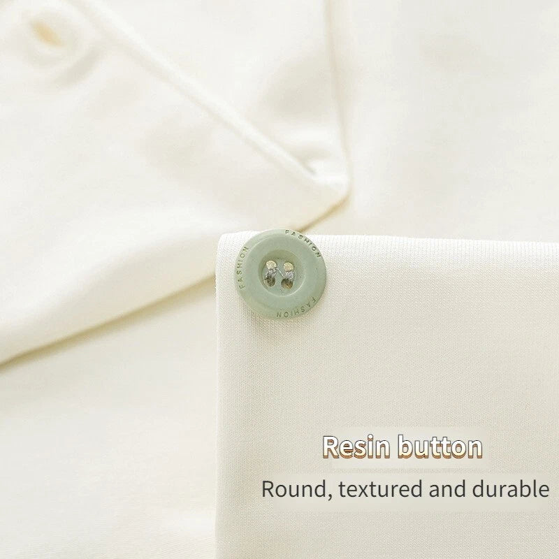 New Women's Long Sleeve Homewear Antibacterial Comfortable Cotton Sleepwear Set