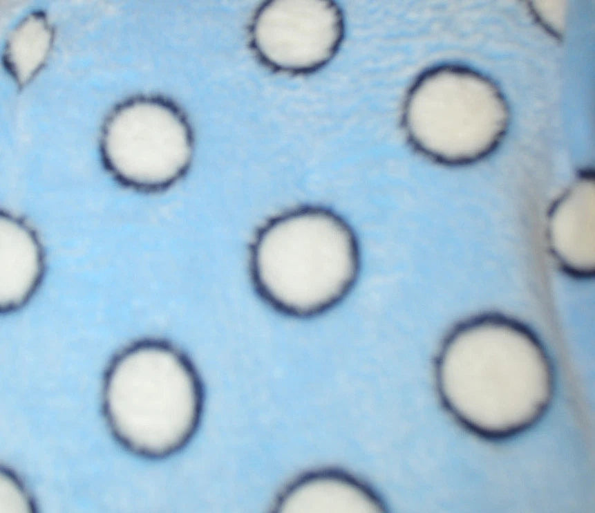 Women's Love Blue Polka Dot 2 Piece Plush Pajama Sleep Set Sizes M, L, XL, 2XL