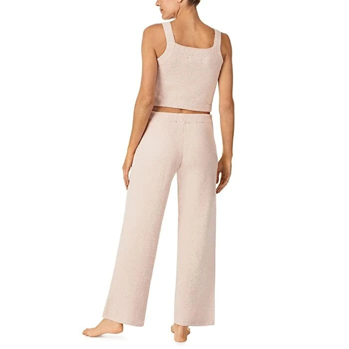 Sanctuary Pajama Sets Womens Large Blush Cropped Cami Wide Leg Sleeveless ERK511