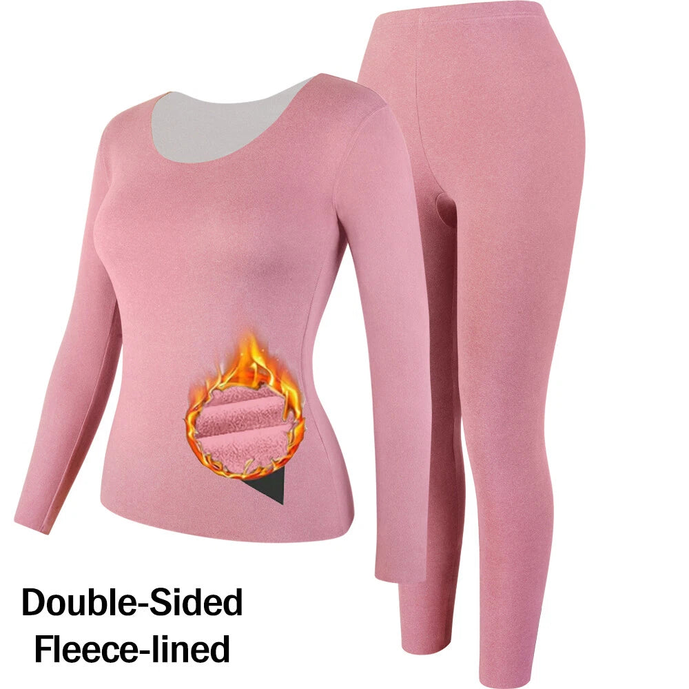 Conjunto Ropa Interior Térmica Clima Frío Para Mujer Ultrasuave Ropa Long Johns
