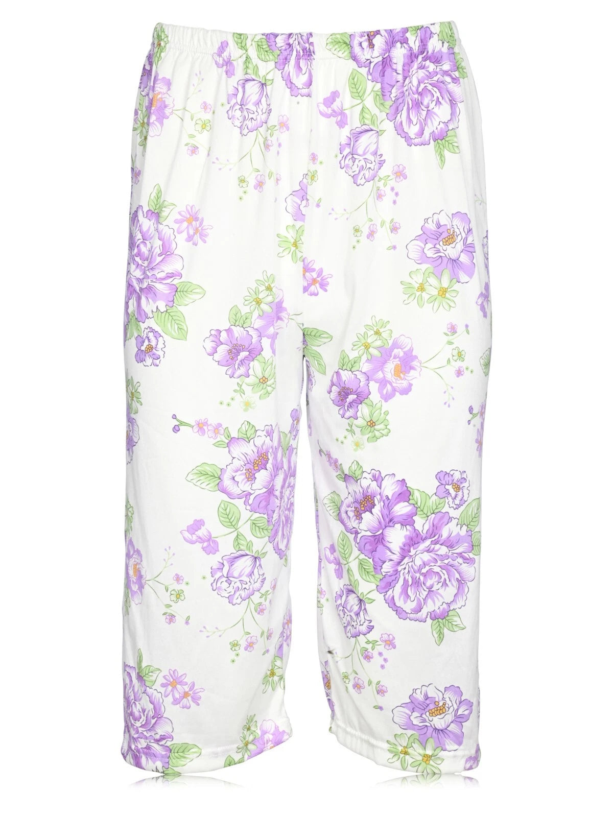 JEFFRICO Womens Capri Pajama Set 2 Piece Short Sleeve Top & Capri Pants 812C