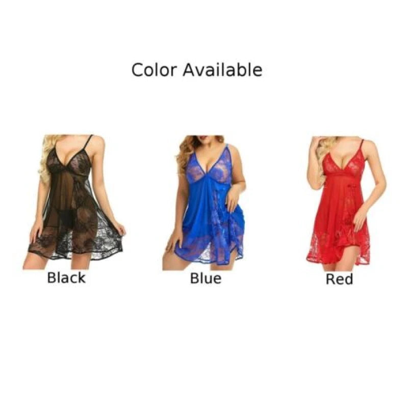 Plus Size Women Sexy Lingerie Sleepwear Set Pajamas Clothes Romence Nightwear