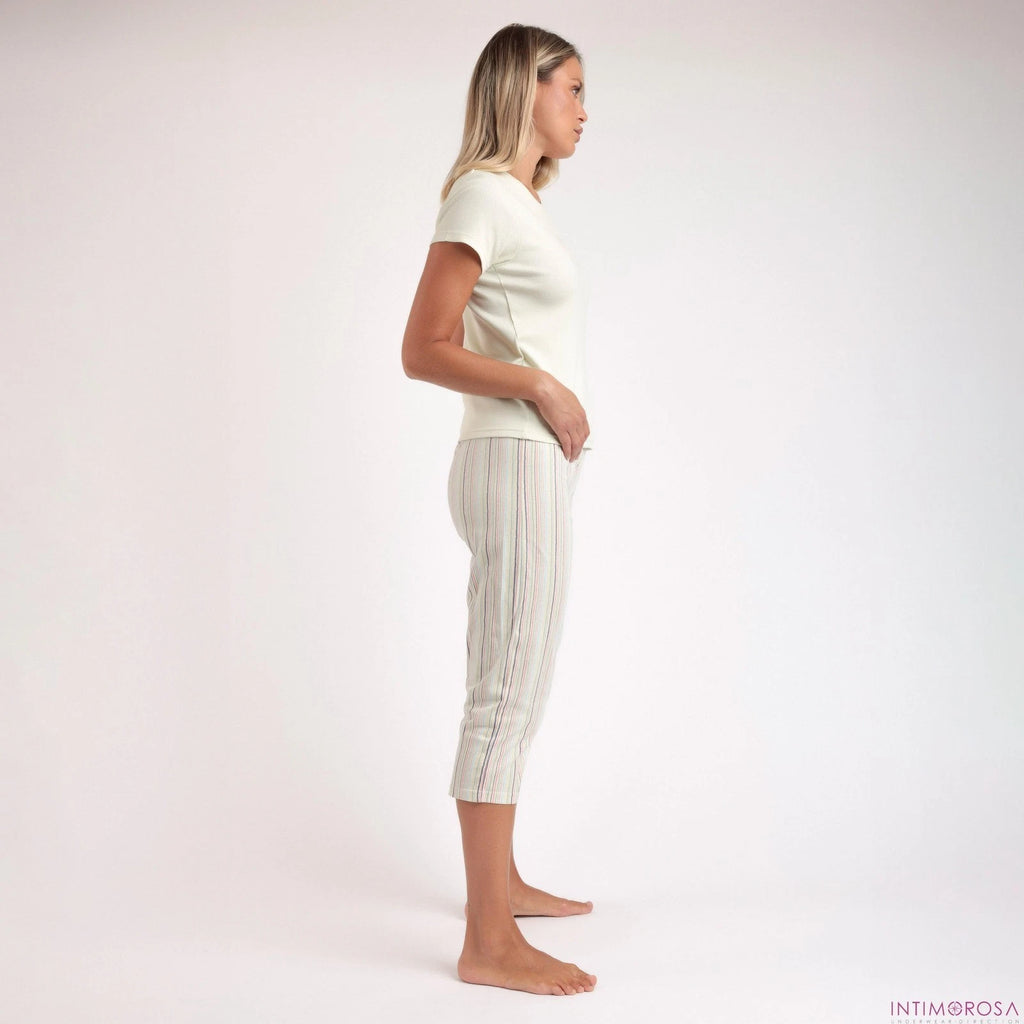 Women's Pajamas Stretch Cotton Trousers Capri Admas 63568