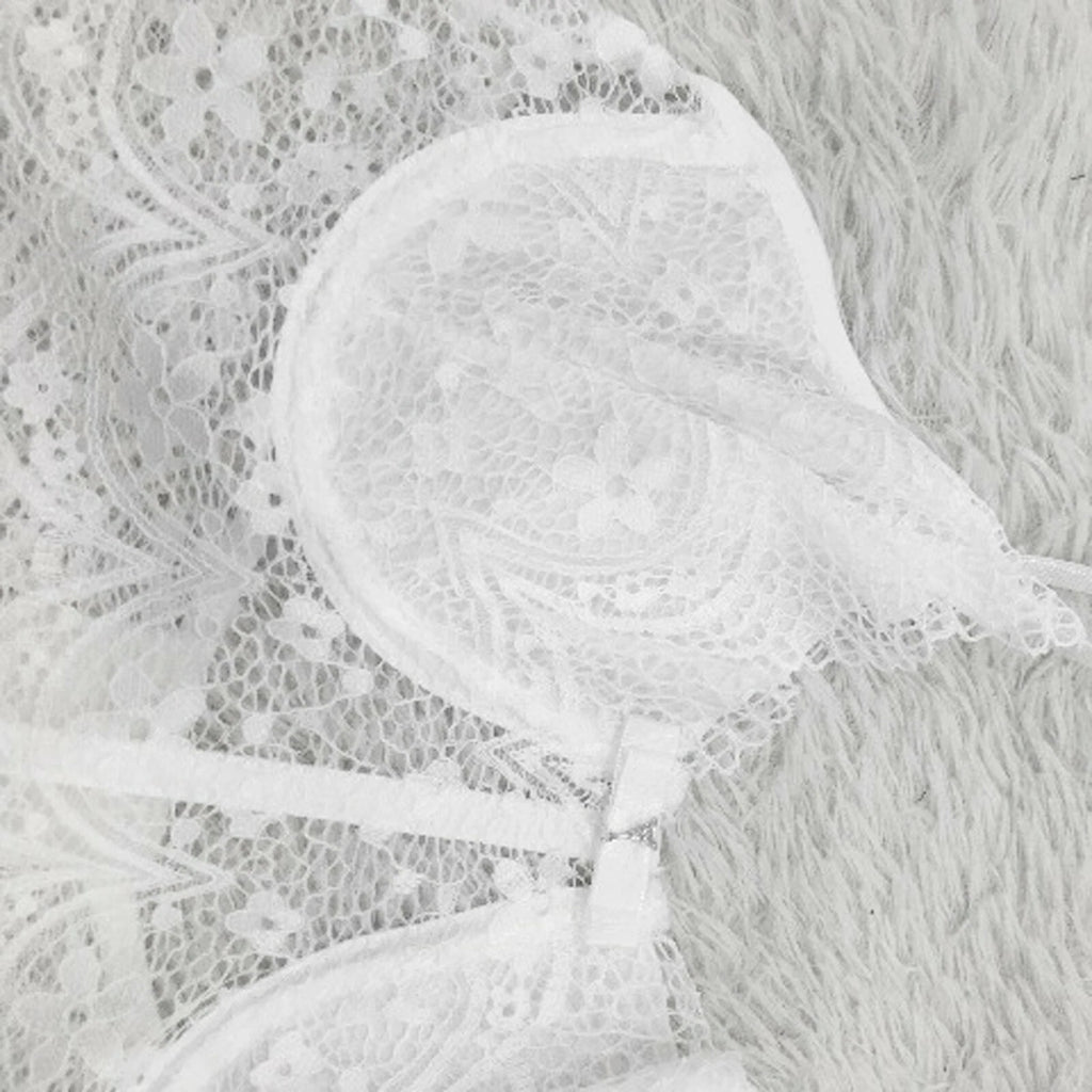 Women Lace Sexy Lingerie Nightwear Ladies Underwear Pajamas Set Bra Thong Z7