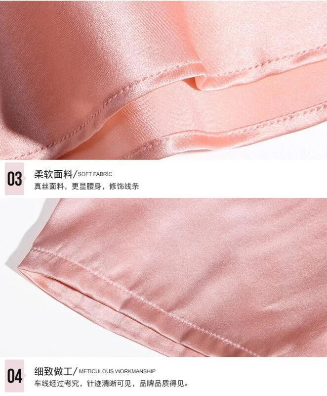 New Women Silk Pajamas Set,2 pcs,100% Mulberry Silk Sleepwear Nightwear U7130