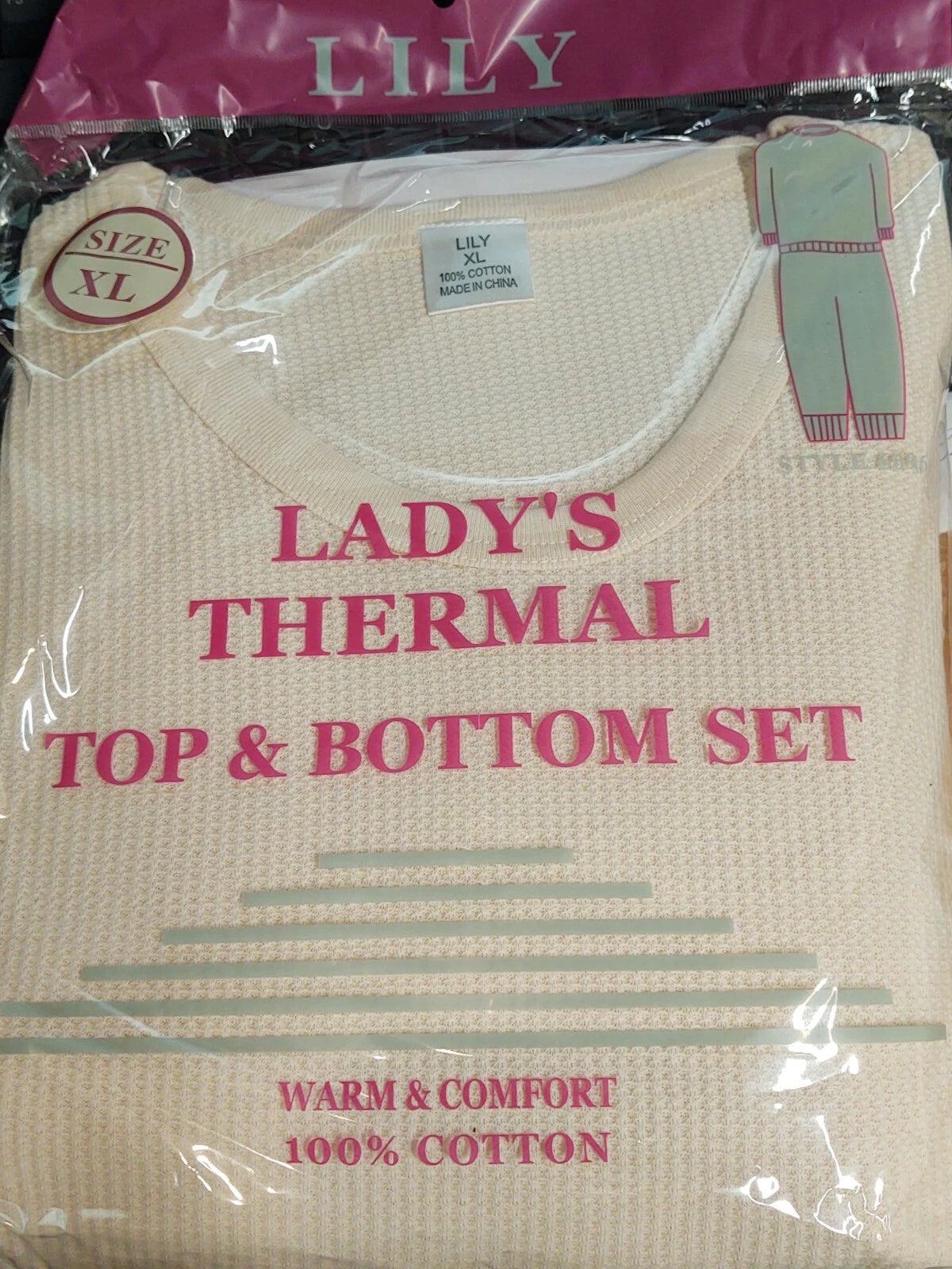 WOMEN'S Thermal TOP & BOTTOM SET Waffle Knit Long Johns Warm Underwear PJ'S 2pcs