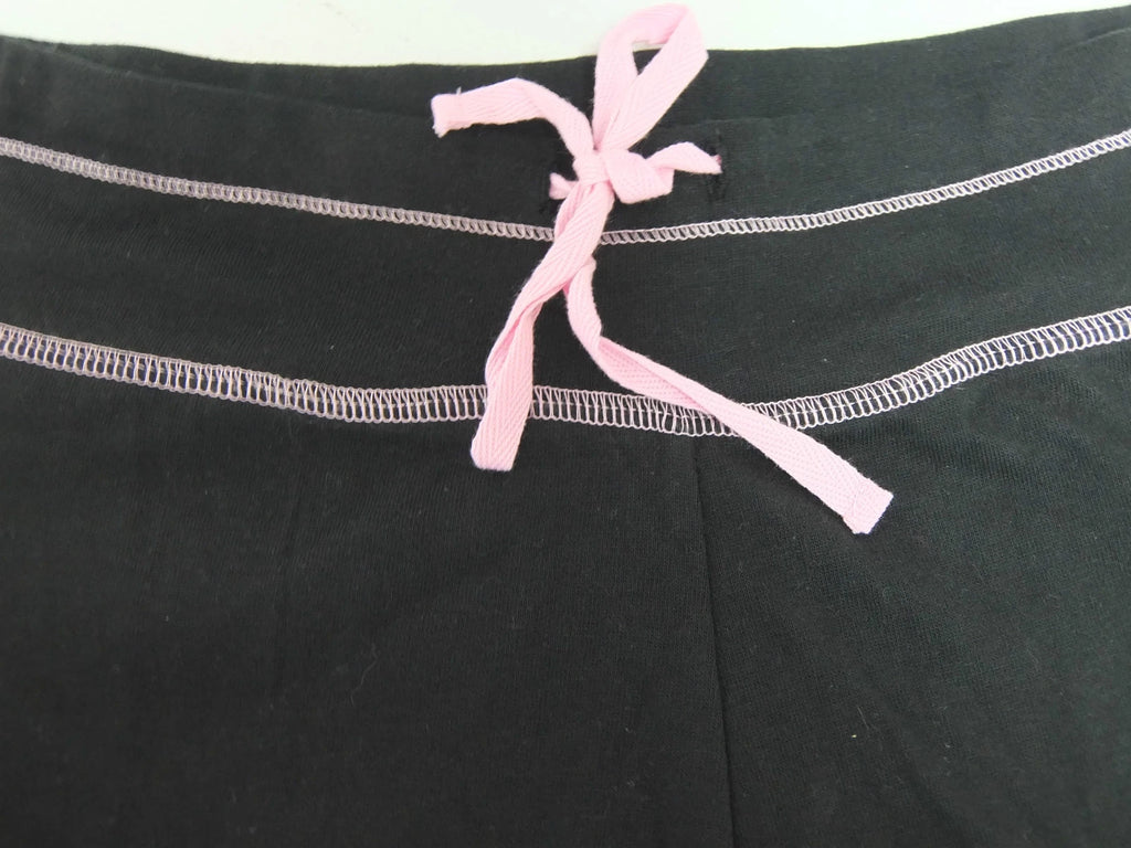 Ladies LOUNGER Pyjama Set PINK Long Sleeve Top BLACK Bottoms BODY BLEU Jersey PJ