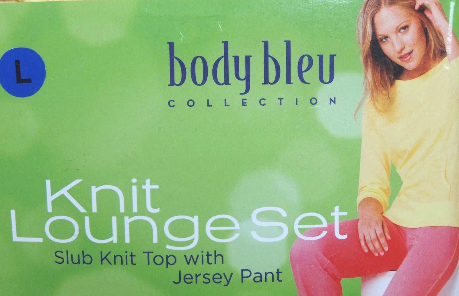 Ladies LOUNGER Pyjama Set PINK Long Sleeve Top BLACK Bottoms BODY BLEU Jersey PJ