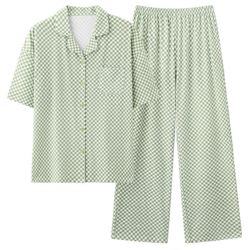 Fashion Women's Pajamas Set Short Sleeve Cool Antibacterial Comfortable Homewear Homewear-