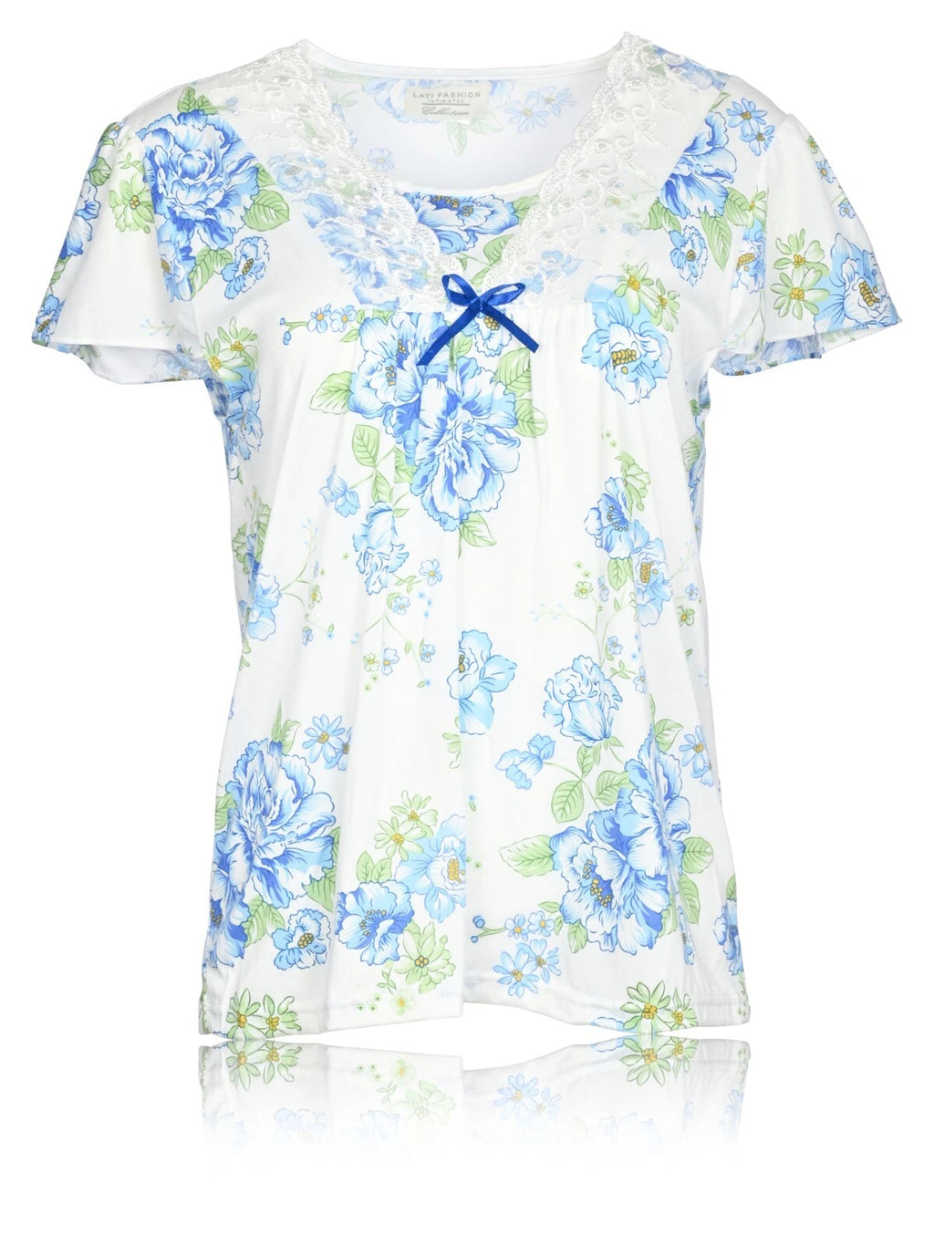 JEFFRICO Womens Capri Pajama Set 2 Piece Short Sleeve Top & Capri Pants 812C